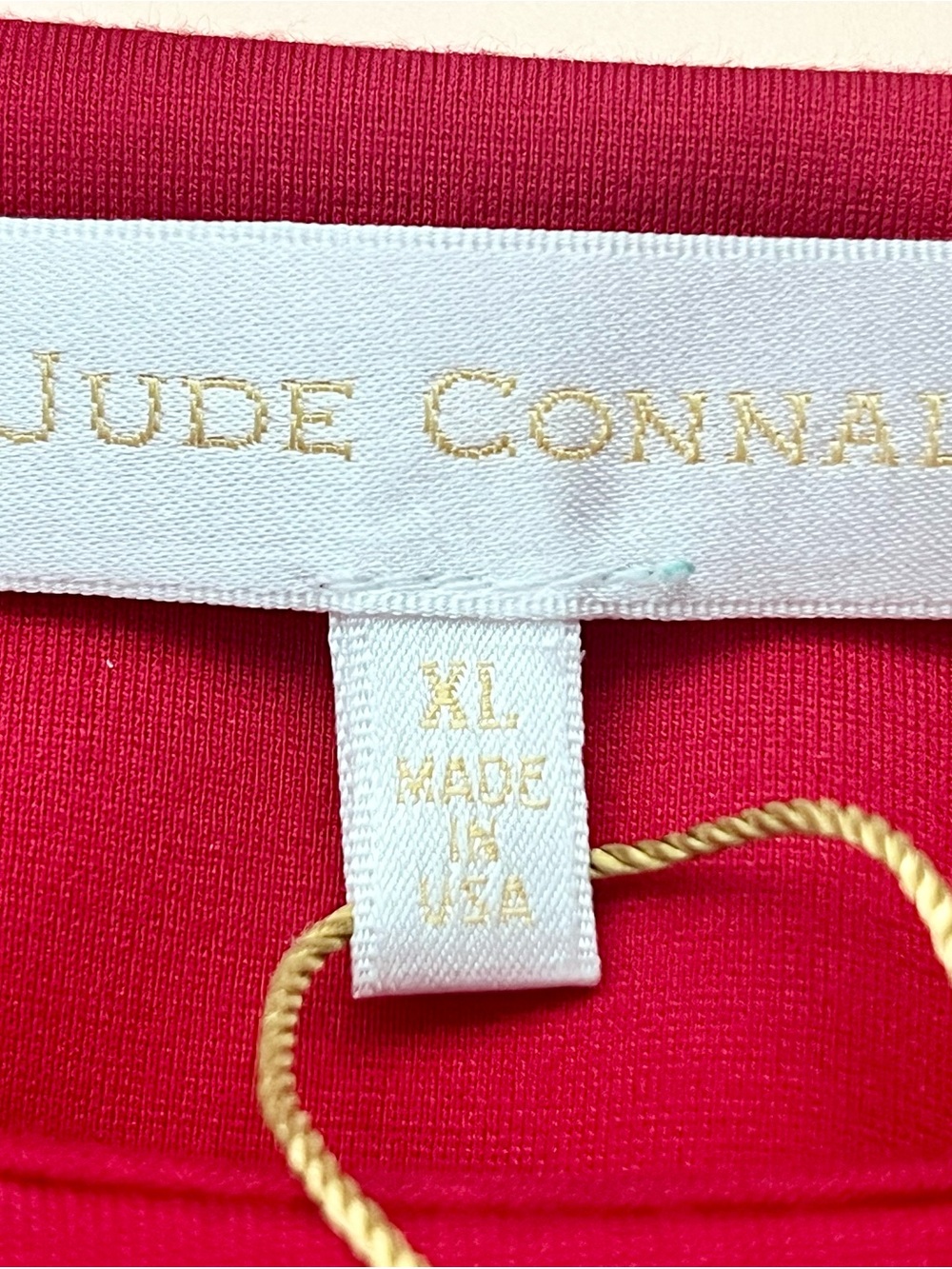 Jude Connally Franca Red Feather Cuff Long Sleeve Dress XL NWT Made in USA - Picture 6 of 13
